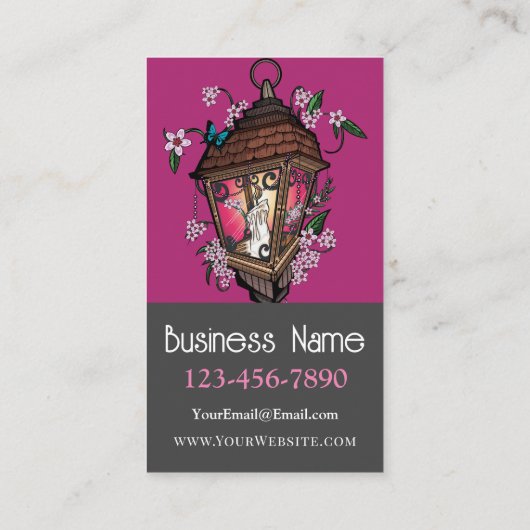 Mooie lantaarn visitekaartje (Achterkant)