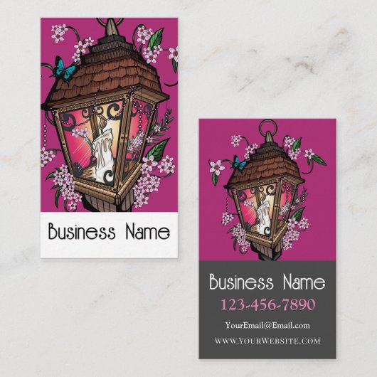 Mooie lantaarn visitekaartje (Voorkant / Achterkant)