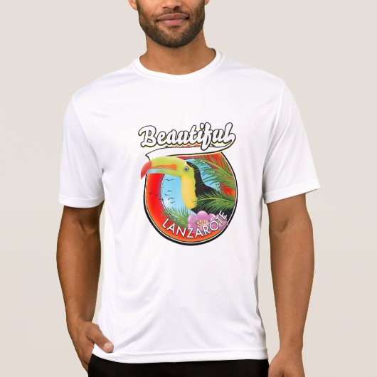 Mooie Lanzarote-reispatch. T-shirt (Voorkant)