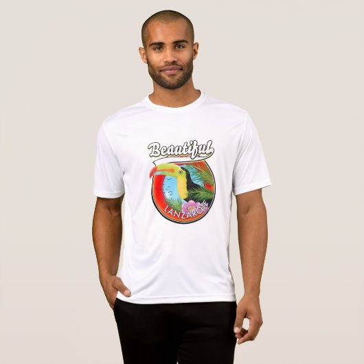 Mooie Lanzarote-reispatch. T-shirt (Voorkant volledig)