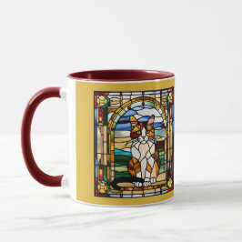 Mooie Lapjeskat Glas-in-Lood Koffiemok Mok