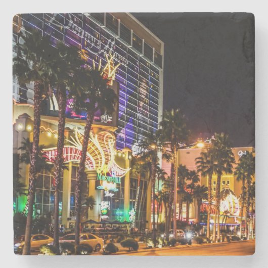 Mooie Las Vegas Strip bij nacht Stenen Onderzetter (Voorkant)