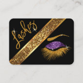 Mooie Lashes - Paars Visitekaartje (Voorkant)