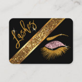 Mooie Lashes - Roos Gold Visitekaartje (Voorkant)