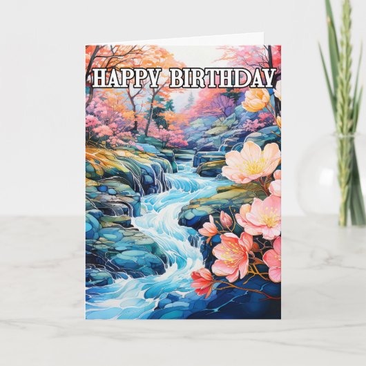 Mooie late zomermiddag op de wang kaart (Voorkant)