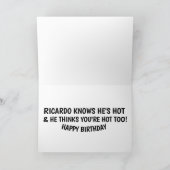 MOOIE LATIJNSE HUNK VERJAARDAGSKAARTEN VOOR HAAR KAART (Binnen)