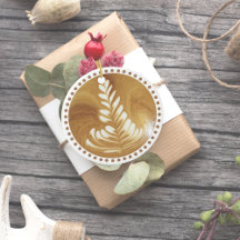 Mooie Latte Floral Leaf Art-structuur
