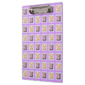 Mooie lavendel blauwe bes patchwork cookiebeer klembord (Links)