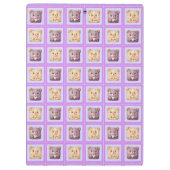 Mooie lavendel blauwe bes patchwork cookiebeer klembord (Achterkant)