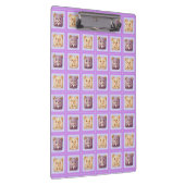 Mooie lavendel blauwe bes patchwork cookiebeer klembord (Rechts)