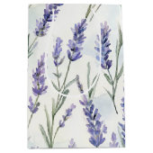 Mooie Lavendel Bloemen Bruids Bruiloft Medium Cadeauzakje (Voorkant)