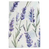 Mooie Lavendel Bloemen Bruids Bruiloft Medium Cadeauzakje (Achterkant)