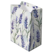 Mooie Lavendel Bloemen Bruids Bruiloft Medium Cadeauzakje (Achterkant Gekanteld)