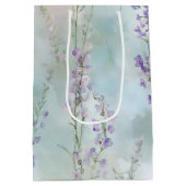Mooie Lavendel Bloemen Bruidsdouche Medium Cadeauzakje (Achterkant)