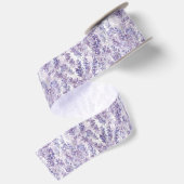 Mooie Lavendel Bloemen Bruidsfeest Satijnen Lint (Achterkant)