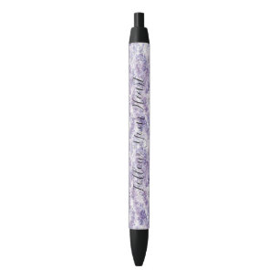 Mooie Lavendel Bloemen Bruidsfeest Zwarte Inkt Pen