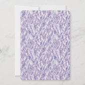 Mooie Lavendel Bloemen Bruiloft Kaart (Achterkant)