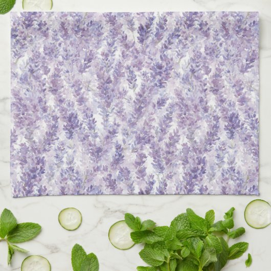Mooie Lavendel Bloemen Bruiloftsdouche Theedoek (Gevouwen)
