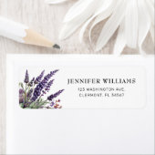 Mooie Lavendel Bloemen Retouradres Labels (Insitu)