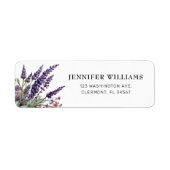 Mooie Lavendel Bloemen Retouradres Labels (Voorkant)