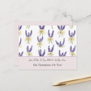 Mooie Lavendel Bloemen Strikken Denk Aan Jou Briefkaart