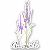 Mooie Lavendel Botanical | Aangepast snijden Sticker (Voorkant)