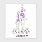 Mooie Lavendel Botanical | Aangepast snijden Sticker (Vel)