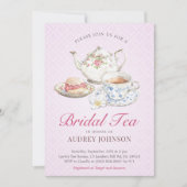 Mooie Lavendel bruids thee Britse bruiloft douche Kaart (Voorkant)