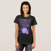 Mooie Lavendel - Claudette Naam T-shirt (Voorkant volledig)