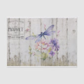 Mooie Lavendel Dragonfly Florals Tissuepapier (Voorkant)