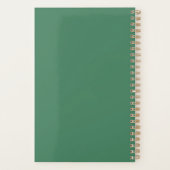 Mooie lavendel en groene Retrostijl ruimtevrouw Planner (Achterkant)