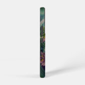 Mooie lavendel en groene Retrostijl ruimtevrouw Samsung Galaxy Hoesje (Rechterkant)