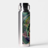 Mooie lavendel en groene Retrostijl ruimtevrouw Waterfles (Voorkant)