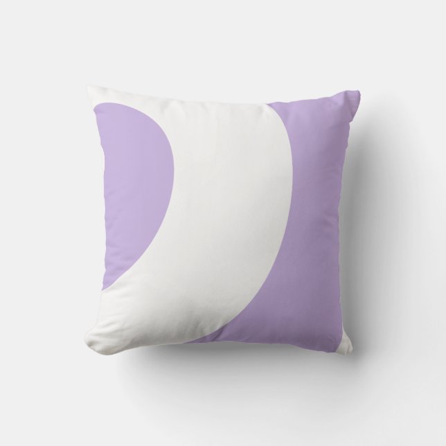 Mooie lavendel en wit kussen (Voorkant)