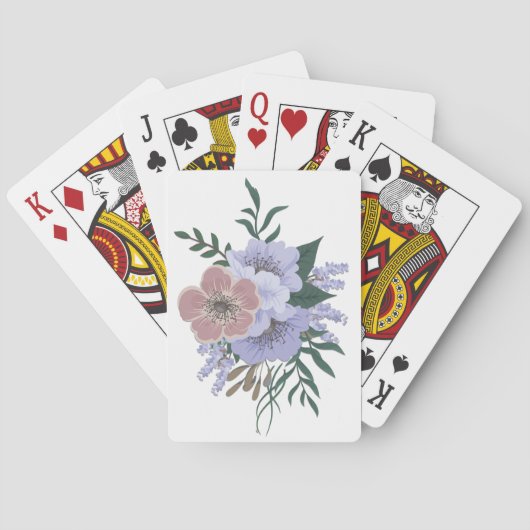 Mooie lavendel in boeket pokerkaarten (Achterkant)