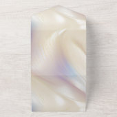 Mooie Lavendel Ivoor Pearl Bruiloft All In One Uitnodiging (Buitenkant)