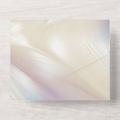 Mooie Lavendel Ivoor Pearl Bruiloft All In One Uitnodiging (Achterkant)