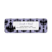 Mooie Lavendel Kroonluchter Retouradres Sticker (Voorkant)