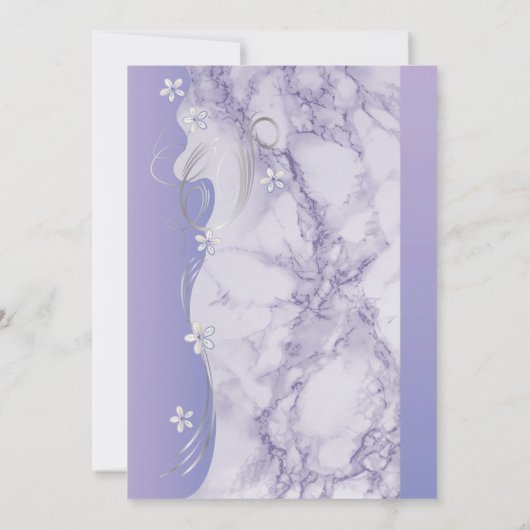 Mooie Lavendel Marmeren bruiloft uitnodiging (Achterkant)