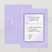 Mooie Lavendel Menu Keuze Trouw RSVP (Voorkant / Achterkant)
