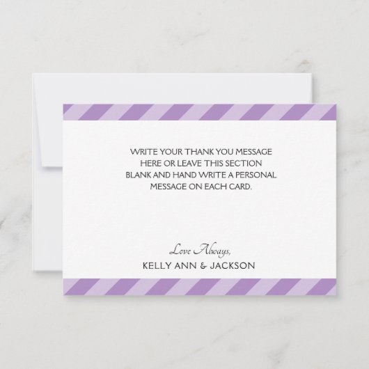 Mooie lavendel paarse bloemen bedankkaart (Achterkant)