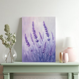Mooie Lavendel pastel illustratie Canvas Afdruk