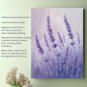 Mooie Lavendel pastel illustratie Canvas Afdruk