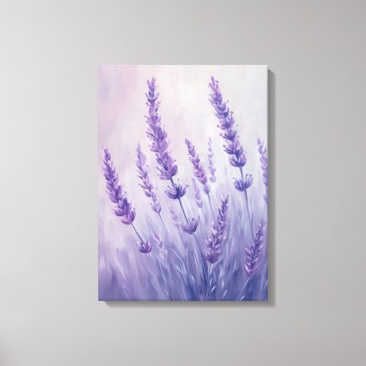 Mooie Lavendel pastel illustratie Canvas Afdruk (Voorkant)