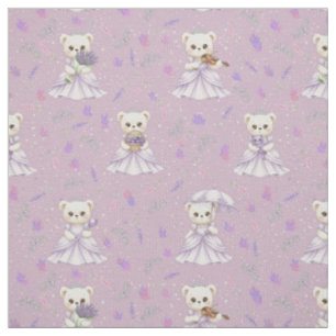 Mooie Lavendel Prinses Beer Patroon Stof