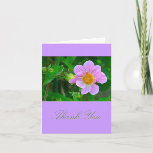 MOOIE LAVENDEL-ROZE ANEMON KAART (Voorkant)