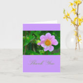 MOOIE LAVENDEL-ROZE ANEMON KAART (Gele Bloem)