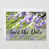 Mooie lavendel "Save the Date" Weddenschap Kaart (Voorkant)