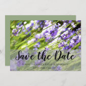 Mooie lavendel "Save the Date" Weddenschap Kaart (Voorkant / Achterkant)