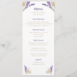 Mooie Lavendel & Tarwe Bruiloft Menu
